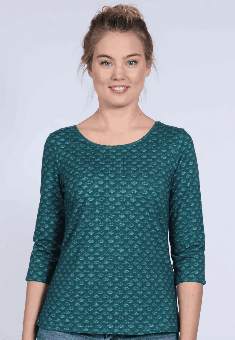 Shirt Mabel water lily - bottle green 