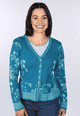 Strickjacke Lindara blossom  - ocean