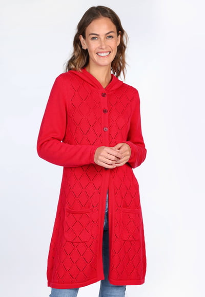 Strickmantel Tia - rubin