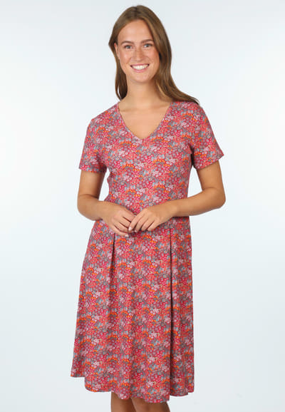 Kleid Nelly summer meadow  - rubin