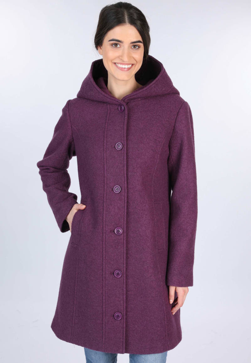 Wollmantel Wemke  - plum