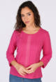 3/4-Arm-Shirt Janitara  - fuchsia