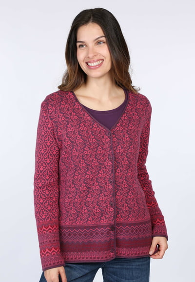 Strickjacke Christianne  - deep purple