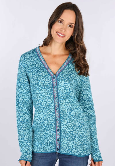 Strickjacke Christi  - ocean