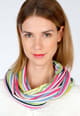 Loop Dagni rainbow stripe  - ivory
