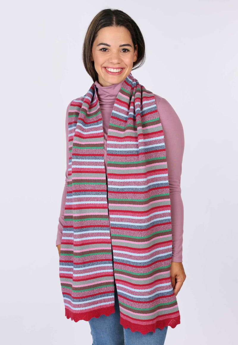 Strickschal Salma Multi  - rubin