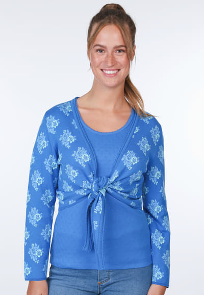 Strickjacke Imka flower - lapis