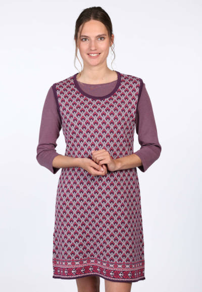Strickkleid Ella tulip bow  - deep purple