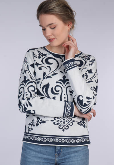 Strickpullover Flekka - ivory