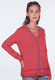 Strickjacke Christi tulip bow  - rubin
