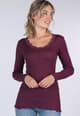 Langarmshirt Lynna - plum