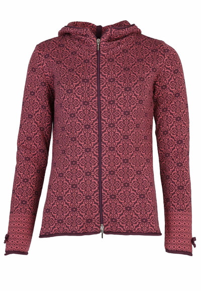 Strickjacke Ida Ornament - plum
