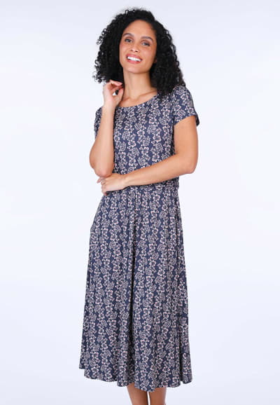 Kleid Malind flower vine - navy