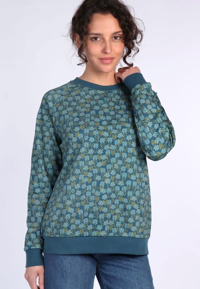 Sweater Shona garden  - deep ocean