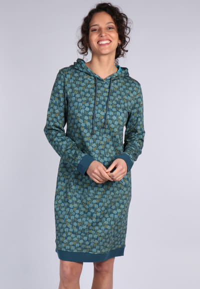 Kleid Lillemor garden - deep ocean