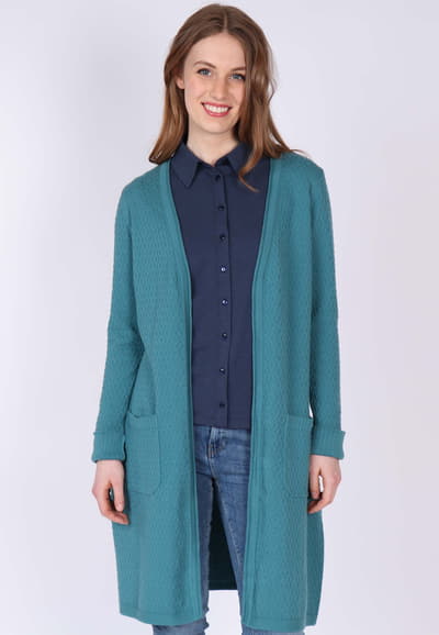 Strickmantel Emma - emerald