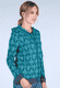 Strickjacke Freya bouquet - deep ocean