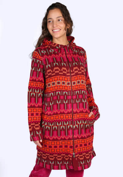 Strickmantel Iloina - red