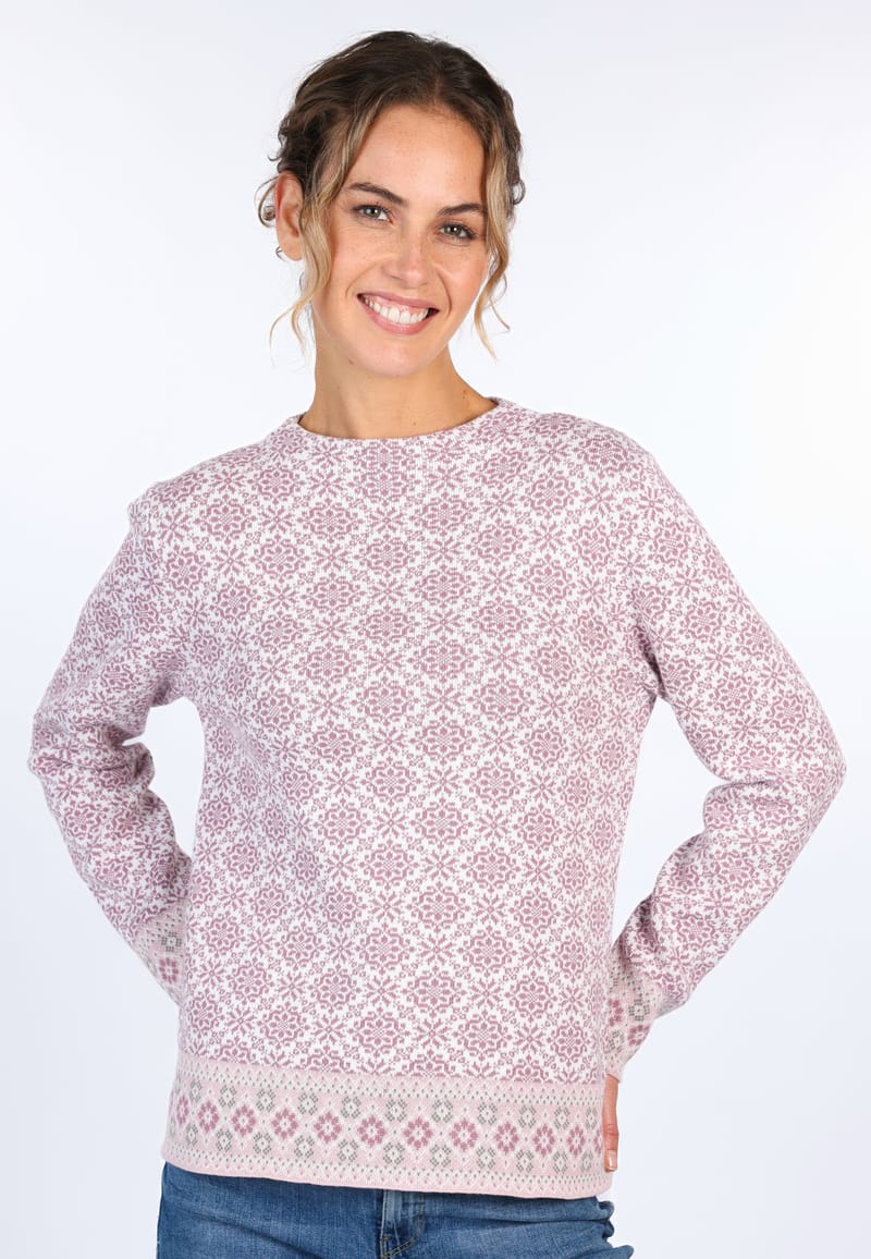 Strickpullover Dorit Nordic - dusty orchid