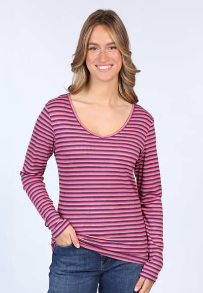 Langarmshirt Suzannzi  - deep purple