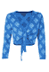 Strickjacke Imka flower - lapis