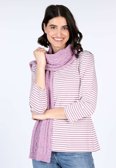 Strickschal Safira solid  - dusty orchid