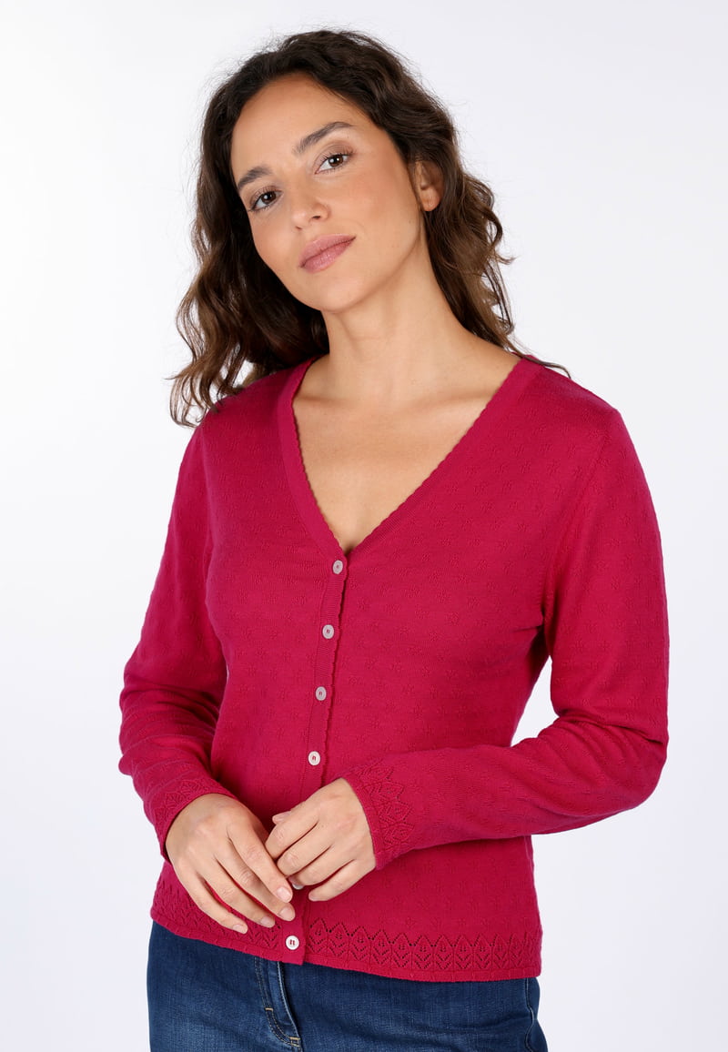 Strickjacke Amily  - cerise