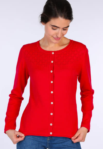 Strickjacke Lele - rubin