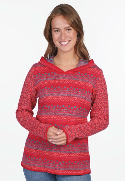 Strickpullover Minni tulip bow - rubin