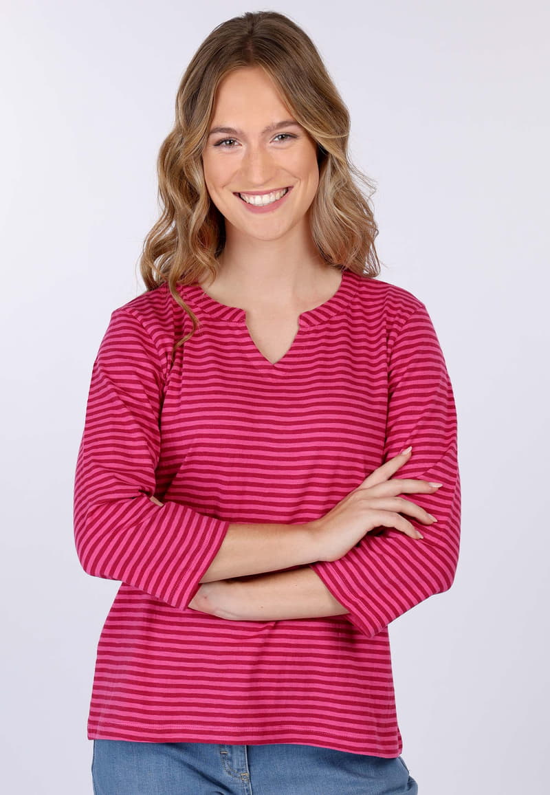 3/4-Arm-Shirt Derinala - cerise