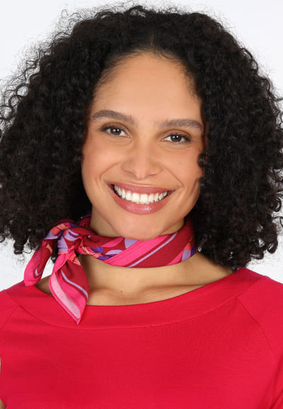 Tuch Fleuri sunny  - cerise