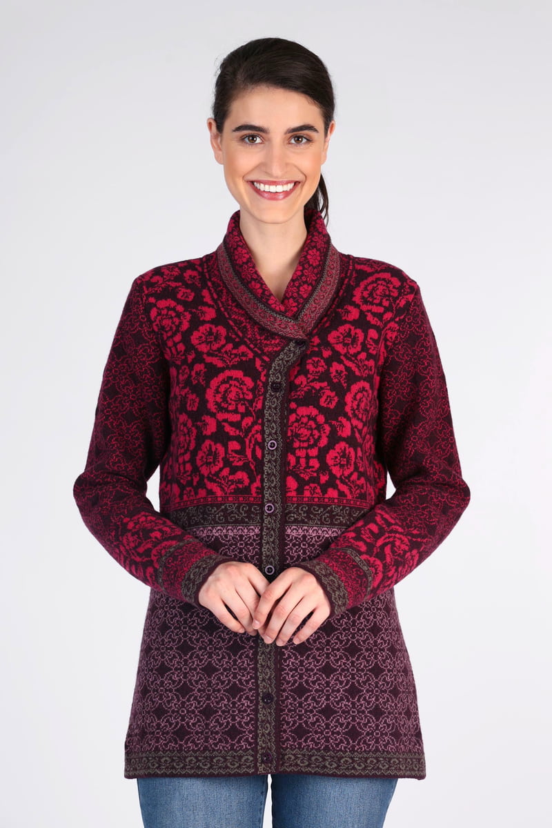 Strickjacke Maily - dark grape