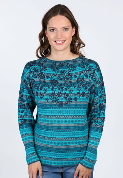 Strickpullover Flekkina  - lake