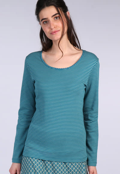 Langarmshirt Sandra  - deep ocean