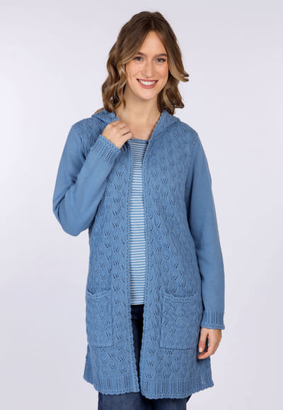 Strickmantel Waida  - blue shadow