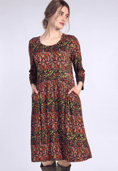 Kleid Eponie flower confetti - thyme