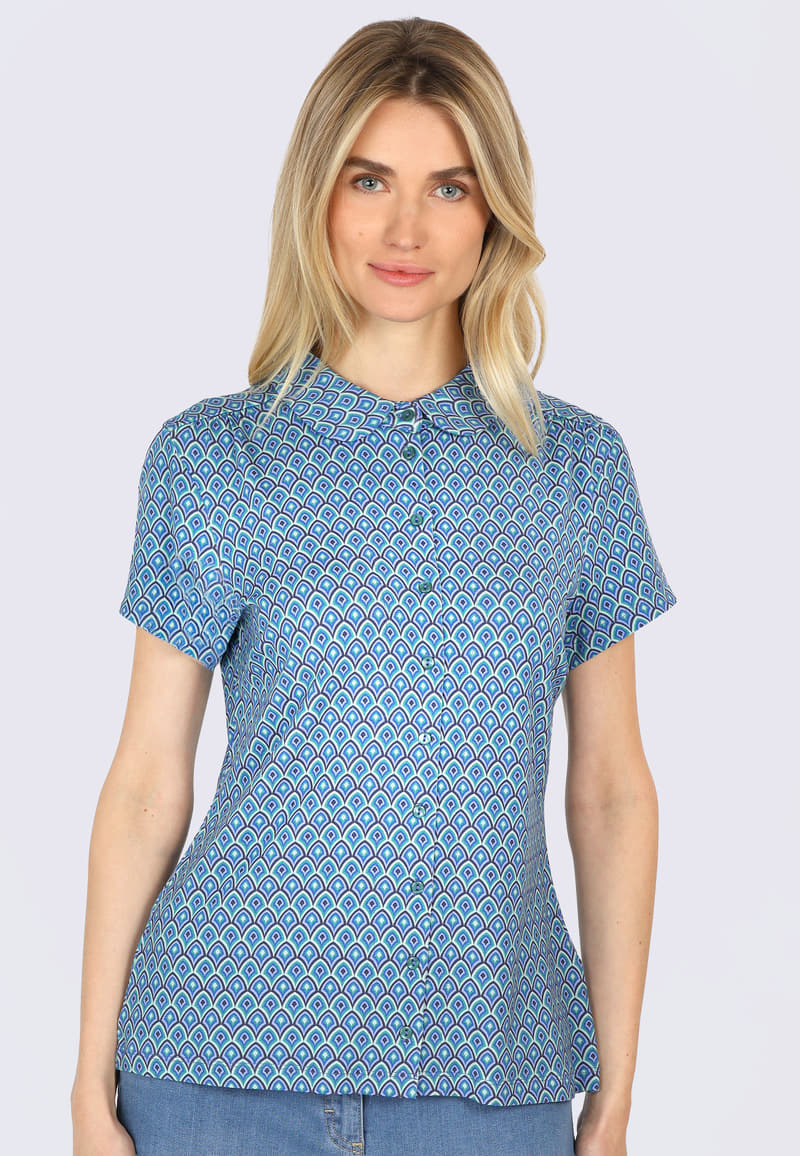 Bluse Andy spring bow  - lagoon