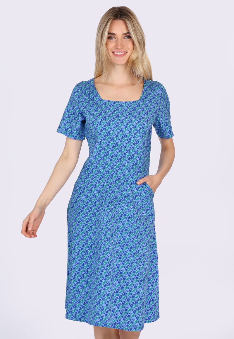 Kleid Lykila retro flower  - nautical