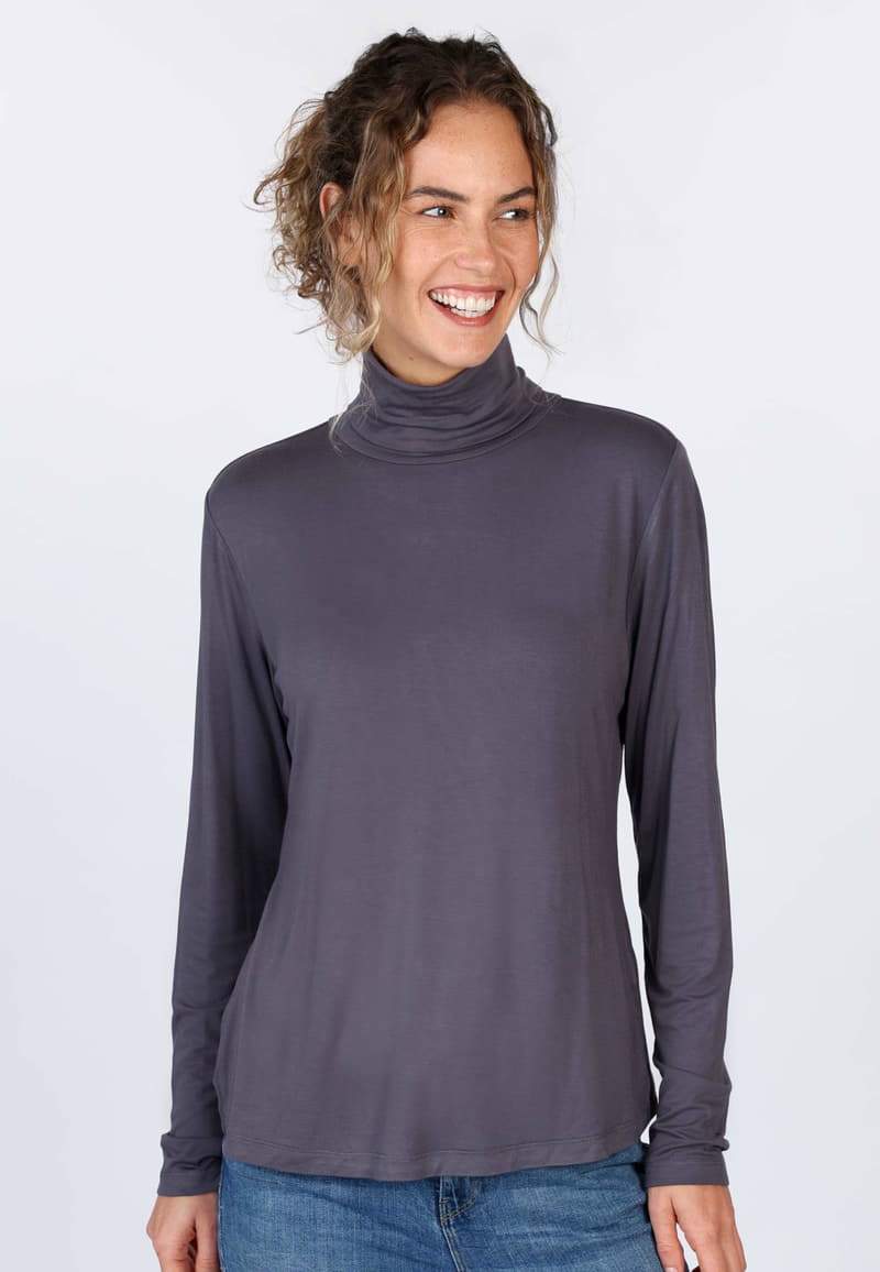Rollkragenshirt Adaa - ebony