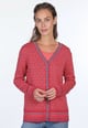 Strickjacke Christi tulip bow  - rubin