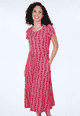 Kleid Malind flower vine - rubin
