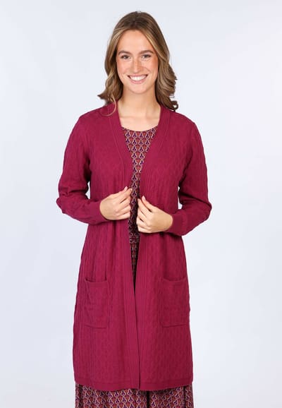 Strickmantel Emma  - red wine