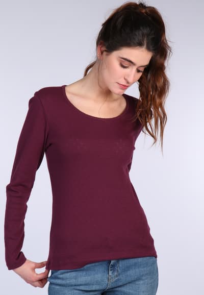 Langarmshirt Malin - plum