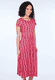 Kleid Malind flower vine - rubin