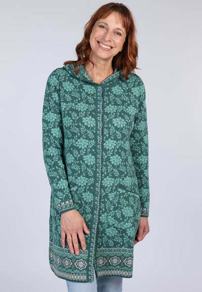 Strickmantel Glory  - bottle green