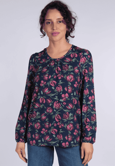 Langarmshirt Epialle rose - navy