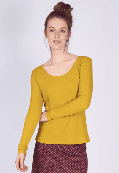 Langarmshirt Linell - dark yellow 