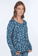 Strickpullover Annegret Flower - navy