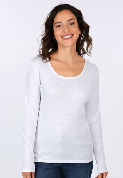 Langarmshirt Malin - white