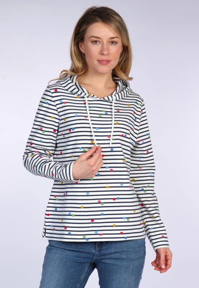 Hoodie Hilja Dot  - ivory